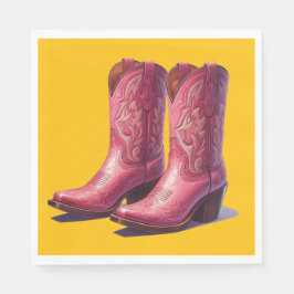 Servilleta De Papel ¡Ropas de botas rosadas!
