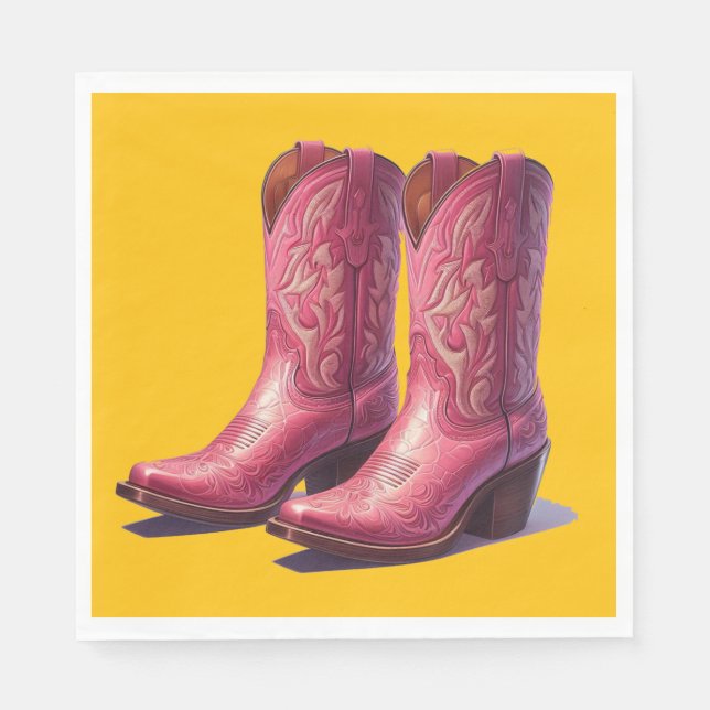 Servilleta De Papel ¡Ropas de botas rosadas! (Anverso)
