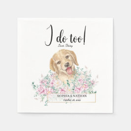 Servilleta De Papel Ropas de cóctel de Boda de perro de Golden Retriev