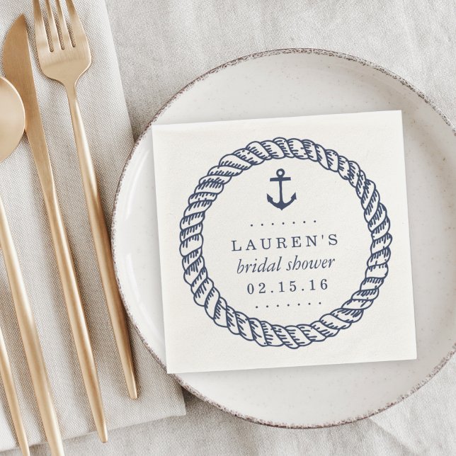 Servilleta De Papel Rope de la Marina Náutica y ducha de novias Anchor (Subido por el creador)