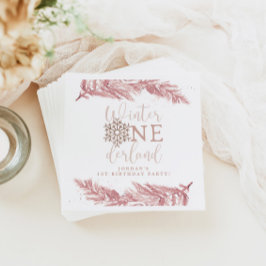 Servilleta De Papel RORY Rubor Winter OnderLand Pine Primer cumpleaños