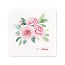 Rosa acuarela rosa personalizada