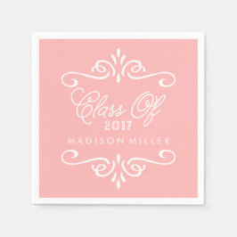 Servilleta De Papel Rosa antiguo  | Napkins de Graduación