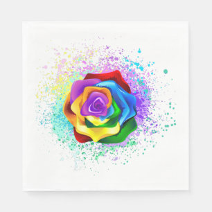 Servilleta De Papel Rosa arcoiris colorido