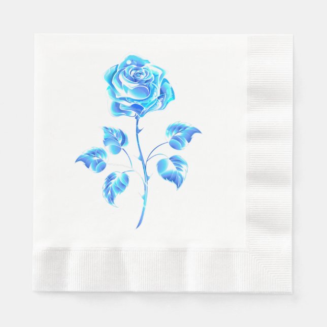 Servilleta De Papel Rosa Azul Ardiente (Anverso)