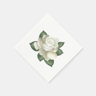 Servilleta De Papel Rosa blanca vintage con servilletas de papel