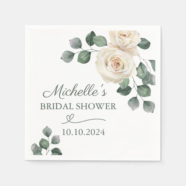 Servilleta De Papel Rosa blanco y verde (Anverso)