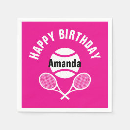 Servilleta De Papel Rosa brillante amo el tenis