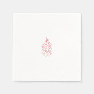 Servilleta De Papel Rosa Brumosa, Caoba Brillante, Diseño Decorativo