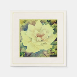 Servilleta De Papel Rosa de acuarela Cuchillas Florales — Sage & Ivory