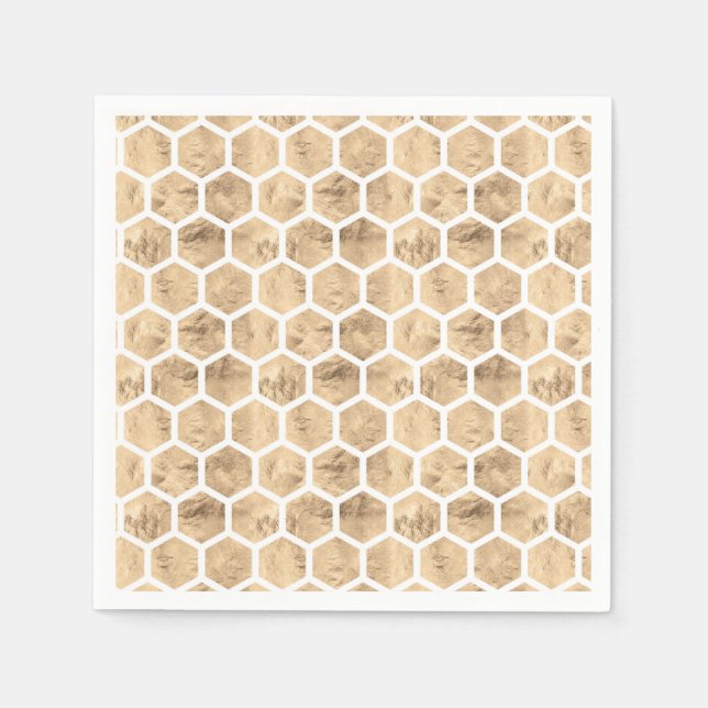 Servilleta De Papel Rosa de diseño gráfico de honeycomb (Anverso)