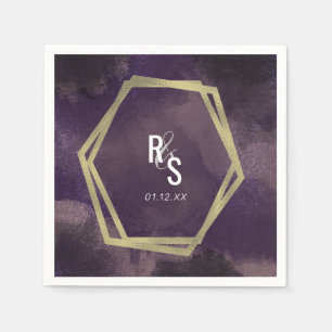 Servilleta De Papel Rosa de Garden Dreamy Faux Gold Splash Boda