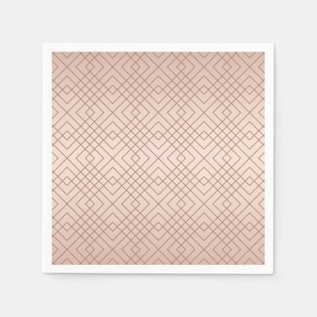 Servilleta De Papel Rosa de patrón de lujo Gold (Anverso)