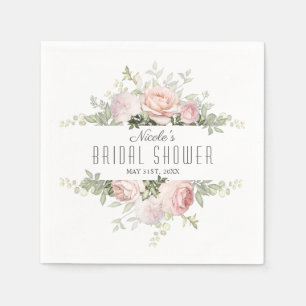 Servilleta De Papel Rosa de verano Jardín Ducha de Novias