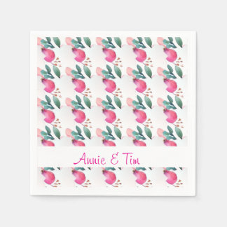 Servilleta De Papel Rosa dulce de arte bud