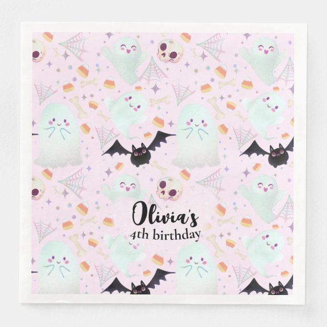 Servilleta De Papel rosa espeluznante (Anverso)