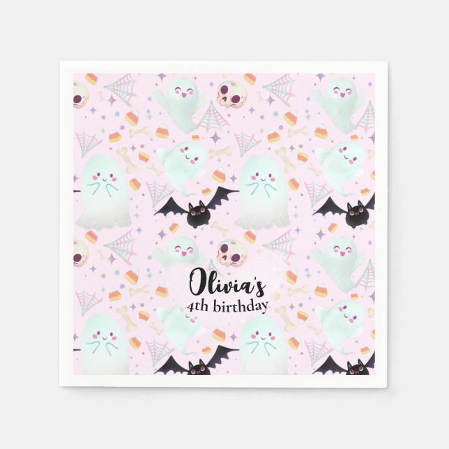 Servilleta De Papel rosa espeluznante (Anverso)