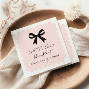 Servilleta De Papel Rosa está atando la ducha de novias conocida
