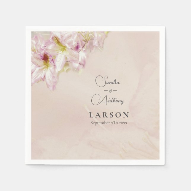 Servilleta De Papel Rosa Gold Azalea Boda (Anverso)