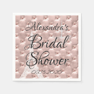 Servilleta De Papel Rosa Gold Pink Paris Francia Bridal Shower