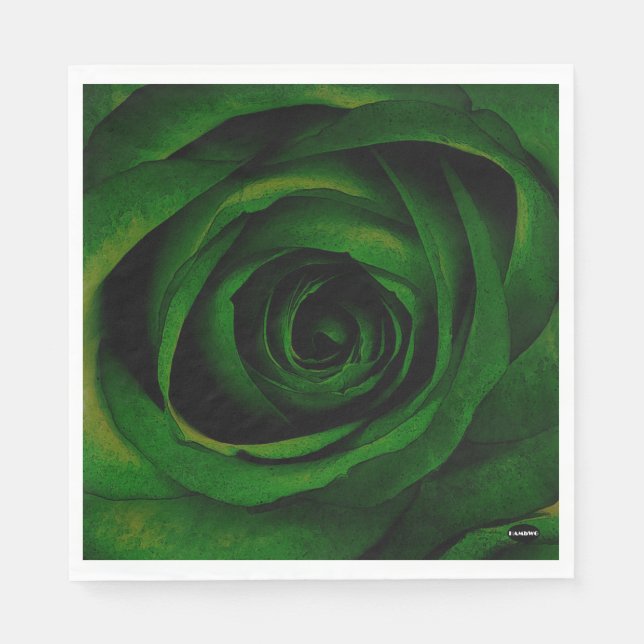 Servilleta De Papel Rosa HAMbWG de Napkin de papel Verde (Anverso)
