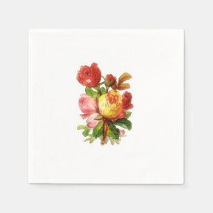 Servilleta De Papel Rosa inglés Tea Fiesta Theme Paper Napkins