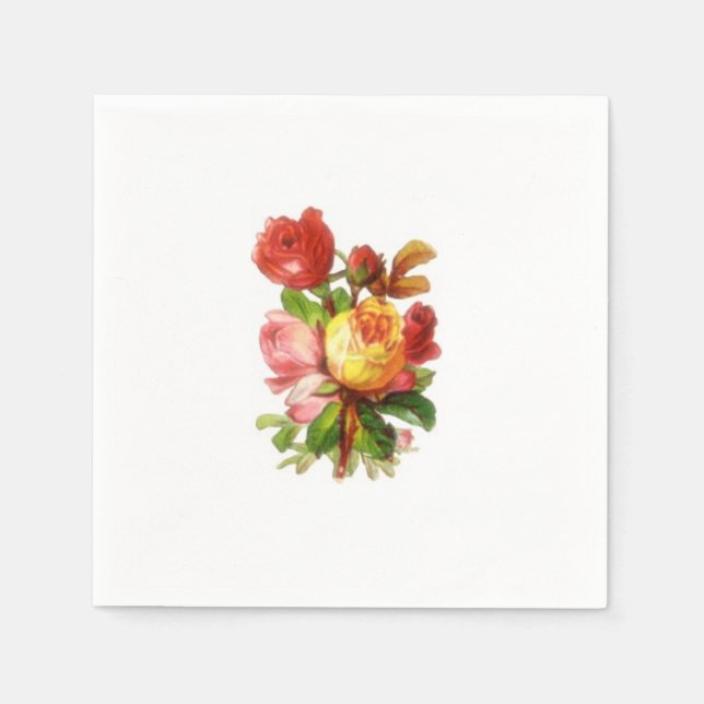 Servilleta De Papel Rosa inglés Tea Fiesta Theme Paper Napkins (Anverso)