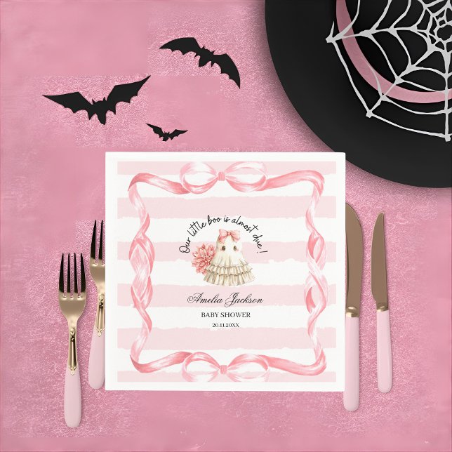 Servilleta De Papel rosa lindo fantasma pequeña ducha bebé Invitación (Subido por el creador)