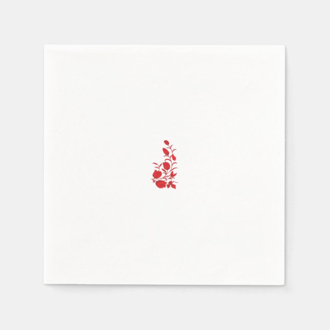 Servilleta De Papel Rosa Madder, diseño floral de Thunderbird (Anverso)