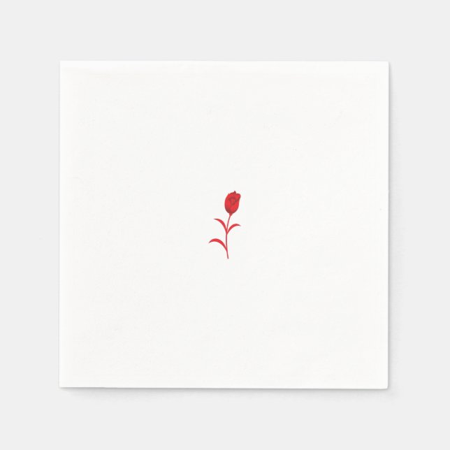 Servilleta De Papel Rosa Madder, Lava Red, diseño floral (Anverso)