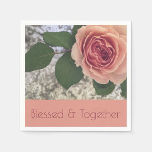 Servilleta De Papel Rosa Melocotón y Rosa Coral Pequeño