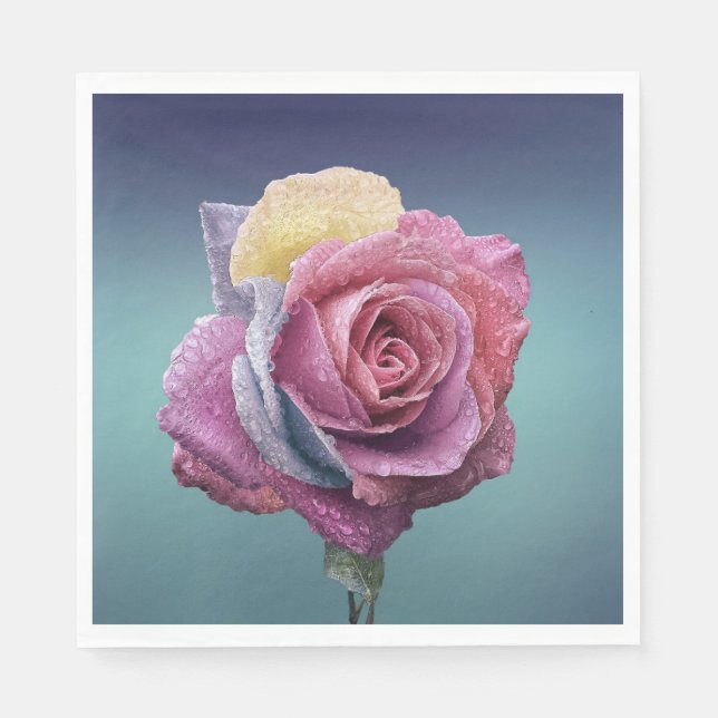 Servilleta De Papel Rosa multicolor (Anverso)