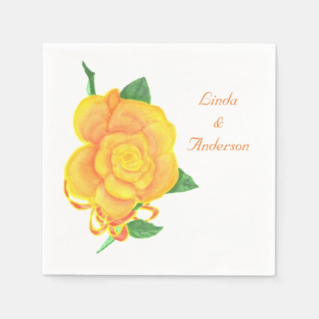 Servilleta De Papel Rosa Naranja amarillo, cinta de opciones, serville (Anverso)
