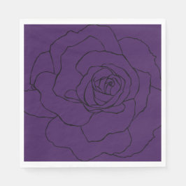 Servilleta De Papel Rosa negro sobre morado
