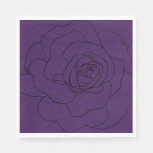 Servilleta De Papel Rosa negro sobre morado
