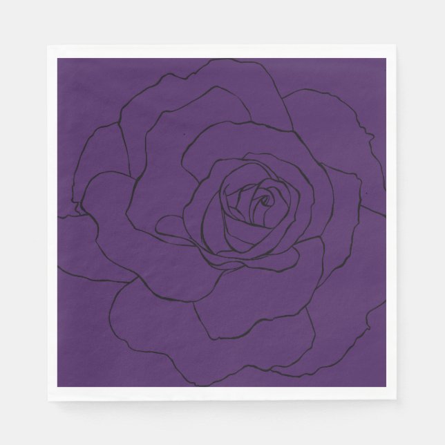 Servilleta De Papel Rosa negro sobre morado (Anverso)