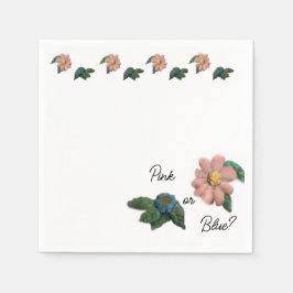 Servilleta De Papel ¿Rosa o Azul? Las servilletas Baby Shower revelan 