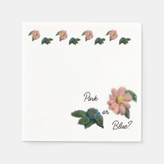 Servilleta De Papel ¿Rosa o Azul? Las servilletas Baby Shower revelan