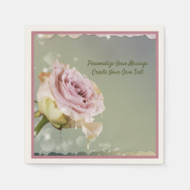 Servilleta De Papel Rosa Púrpura Elegante y Romántica Personalizable