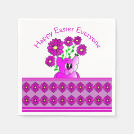 Servilleta De Papel Rosa Púrpura Y Blanco