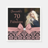Rosa purpurina de oro damask 70th Birthday photo