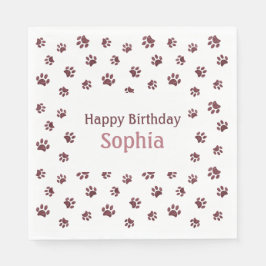 Servilleta De Papel Rosa Purpurina de oro pinta impresiones Mascota fi