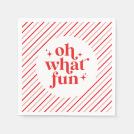 Servilleta De Papel Rosa retro y rojo Oh qué divertido