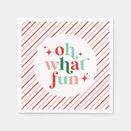 Servilleta De Papel Rosa retro y rojo Oh qué divertido