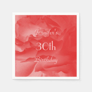 Servilleta De Papel Rosa rosa coral elegante, papel Fiesta de cumplea