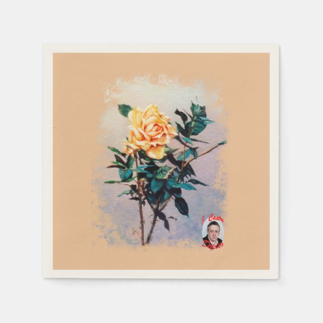 Servilleta De Papel Rosa/Rose (Anverso)