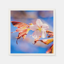 Servilleta De Papel Rosa Sakura Flower Blue Sky