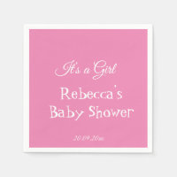 Rosa simple lindo es un Baby Shower Chica