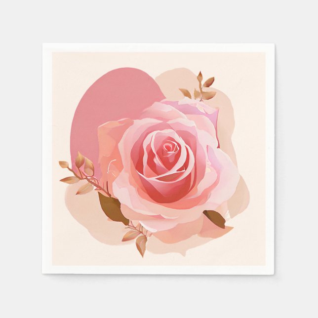 Servilleta De Papel Rosa único rosado polvoriento (Anverso)