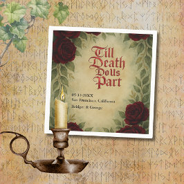 Servilleta De Papel Rosa vintage medieval gótico boda